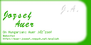 jozsef auer business card